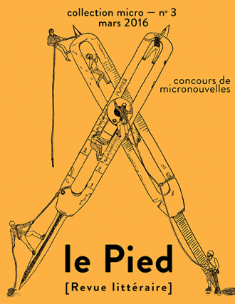 Couverture de la revue Le Pied, coll. « micro », no 3, mars 2016.